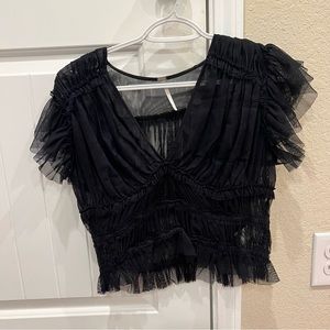 Free People Mesh Top